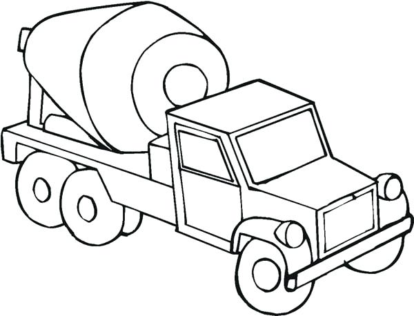 600x458 construction vehicles coloring pages construction truck coloring - Construction Truck Drawing