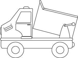 300x225 dump truck clipart image - Construction Truck Drawing