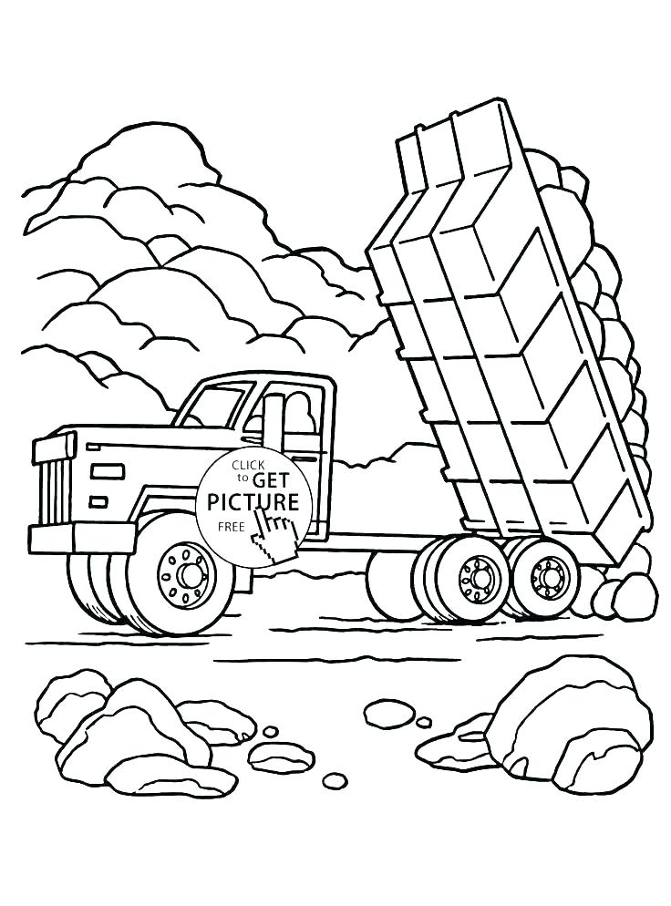 736x994 Free Truck Coloring Pages Free Truck Coloring Pages To Print - Construction Truck Drawing