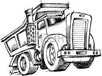350x260 cute construction trucks sketchy dump truck illustration trucks - Construction Truck Drawing
