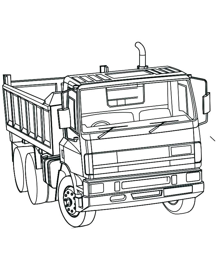 700x864 Construction Truck Coloring Pages Vehicles Shared - Construction Truck Drawing