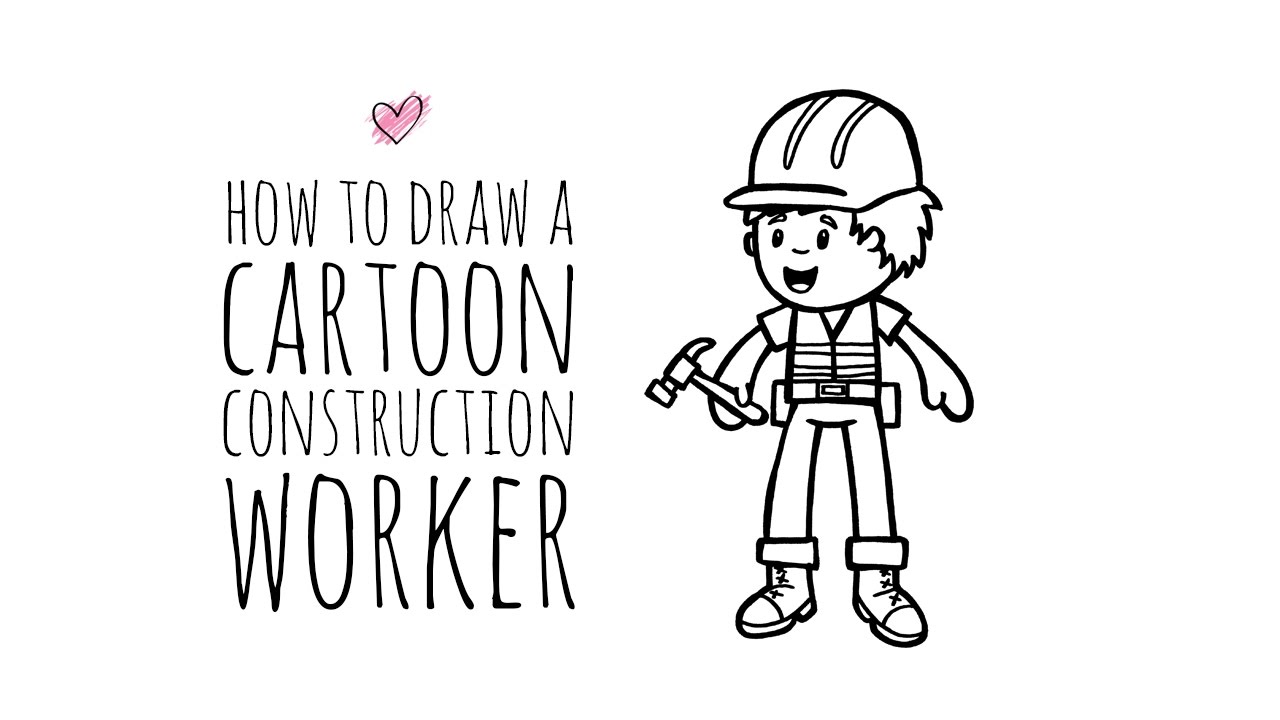 1280x720 how to draw a cartoon construction worker - Construction Worker Drawing