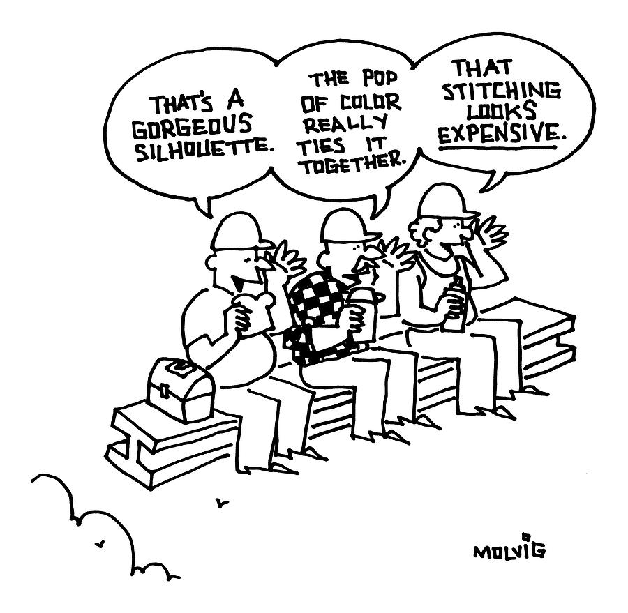 900x879 three construction workers sit on a bench drawing - Construction Worker Drawing