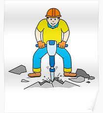 210x230 construction worker drawing posters redbubble - Construction Worker Drawing