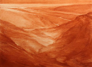 300x218 james conaway sepia canyon signed original conte crayon drawing - Conte Crayon Drawing