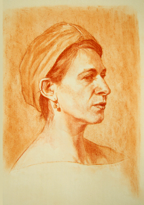 288x410 portrait drawing lessons - Conte Crayon Drawing