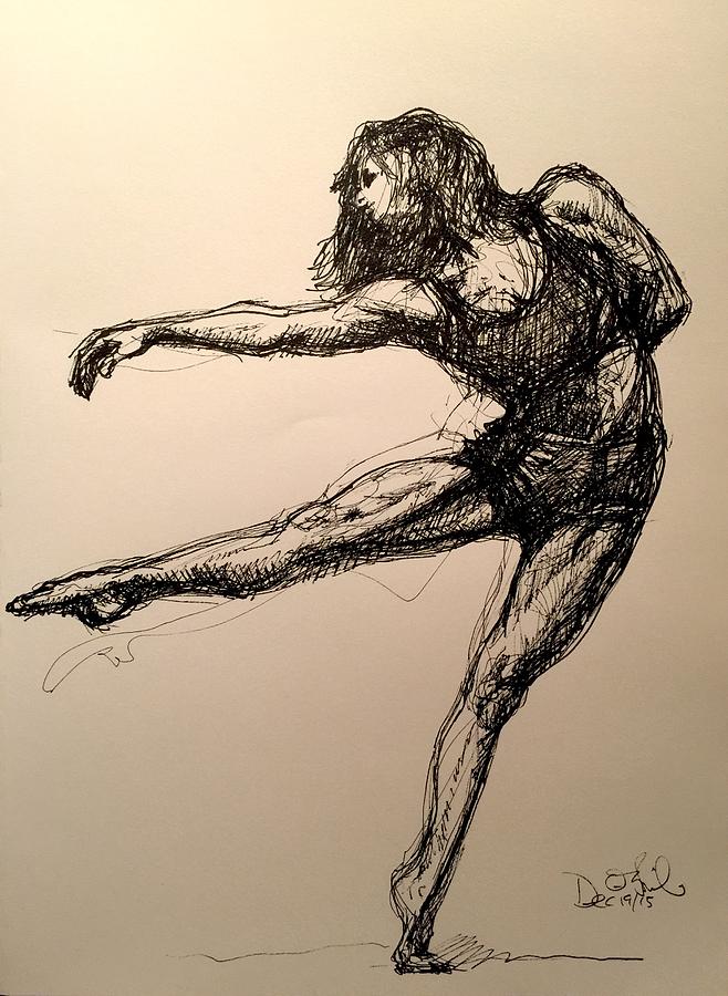 658x900 Olympia Drawing - Contemporary Dance Drawing