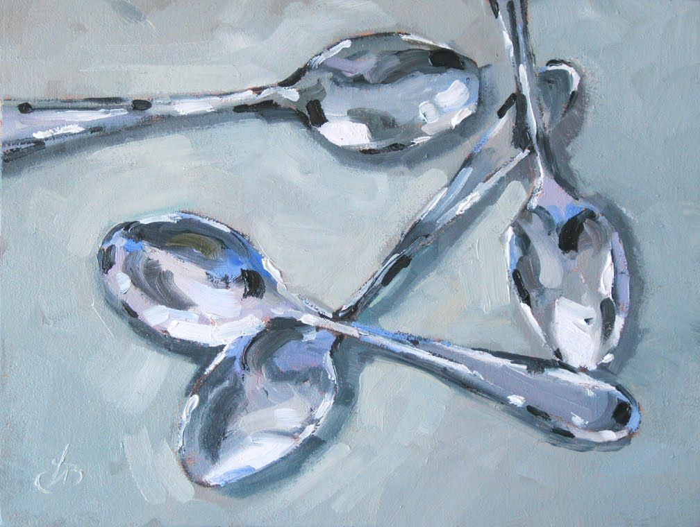 1008x760 Tom Brown Fine Art Tom Brown Contemporary Still Life, Spoons - Contemporary Still Life Drawing