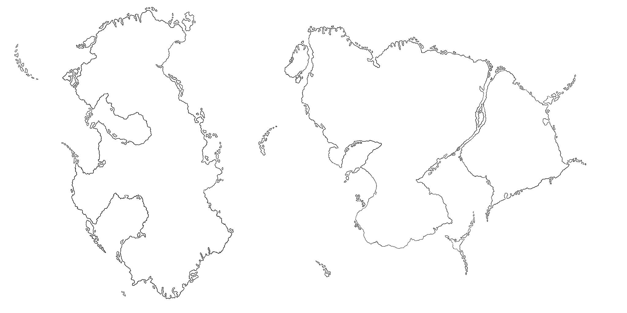 2048x1024 How To Make A Fantasy Map - Continents Drawing