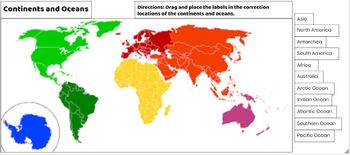 350x155 Label Continents And Oceans - Continents Drawing