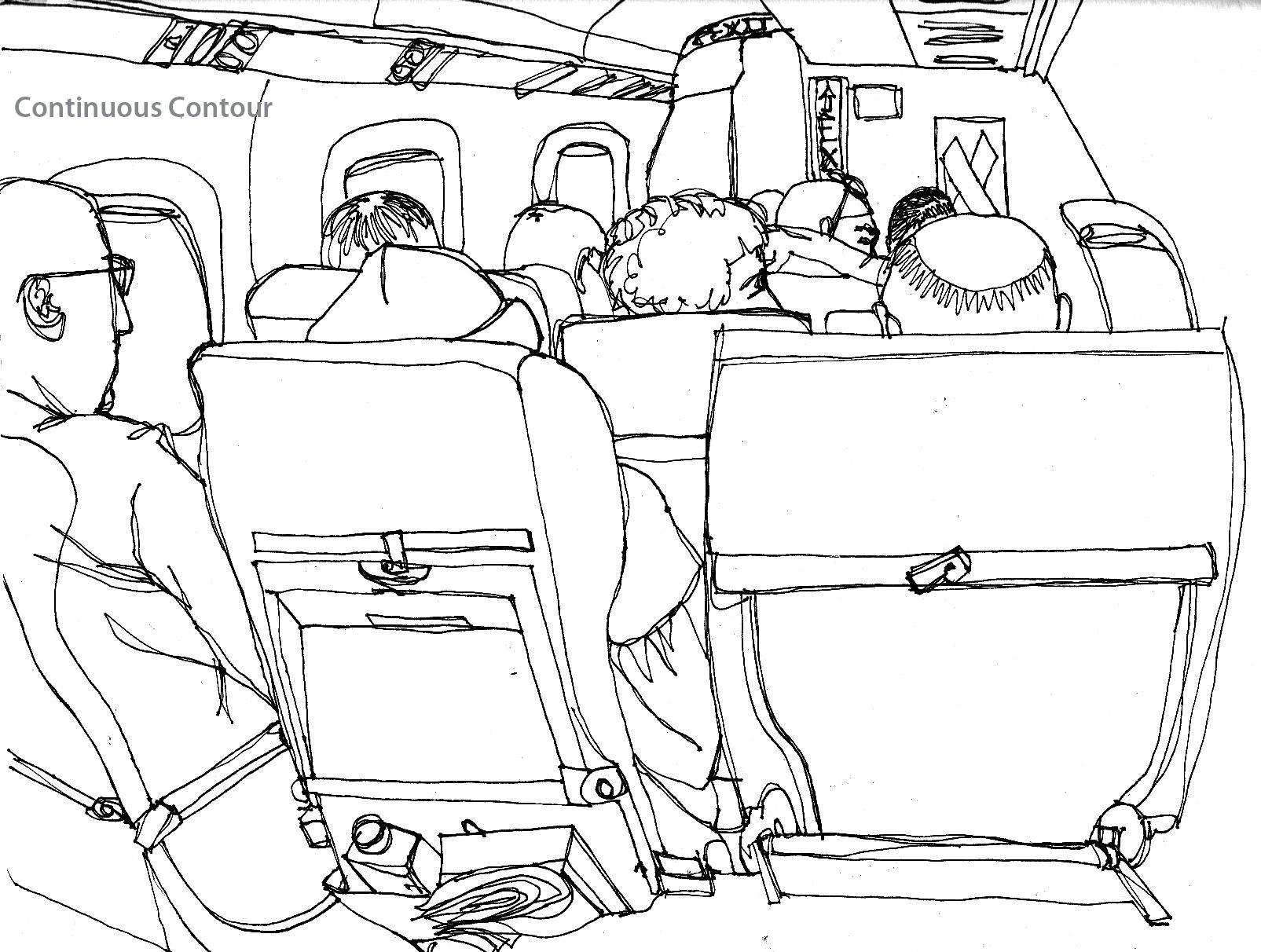 1605x1212 Line Contour, Blind Contour, Gesture, Outline Contour Line - Continuous Contour Line Drawing