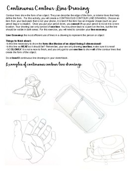 270x350 continuous contour line drawing exercise - Continuous Contour Line Drawing
