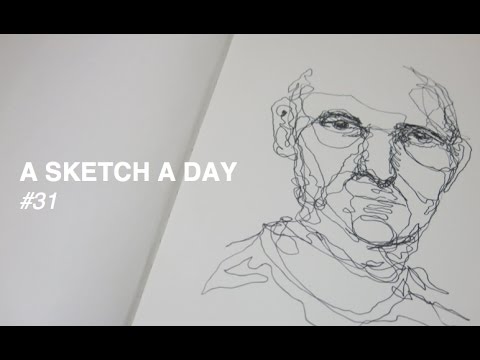 480x360 continuous line drawing of a man - Continuous Drawing