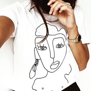 300x300 black white continuous line drawing sketch face slogan graphic t - Continuous Line Drawing Face