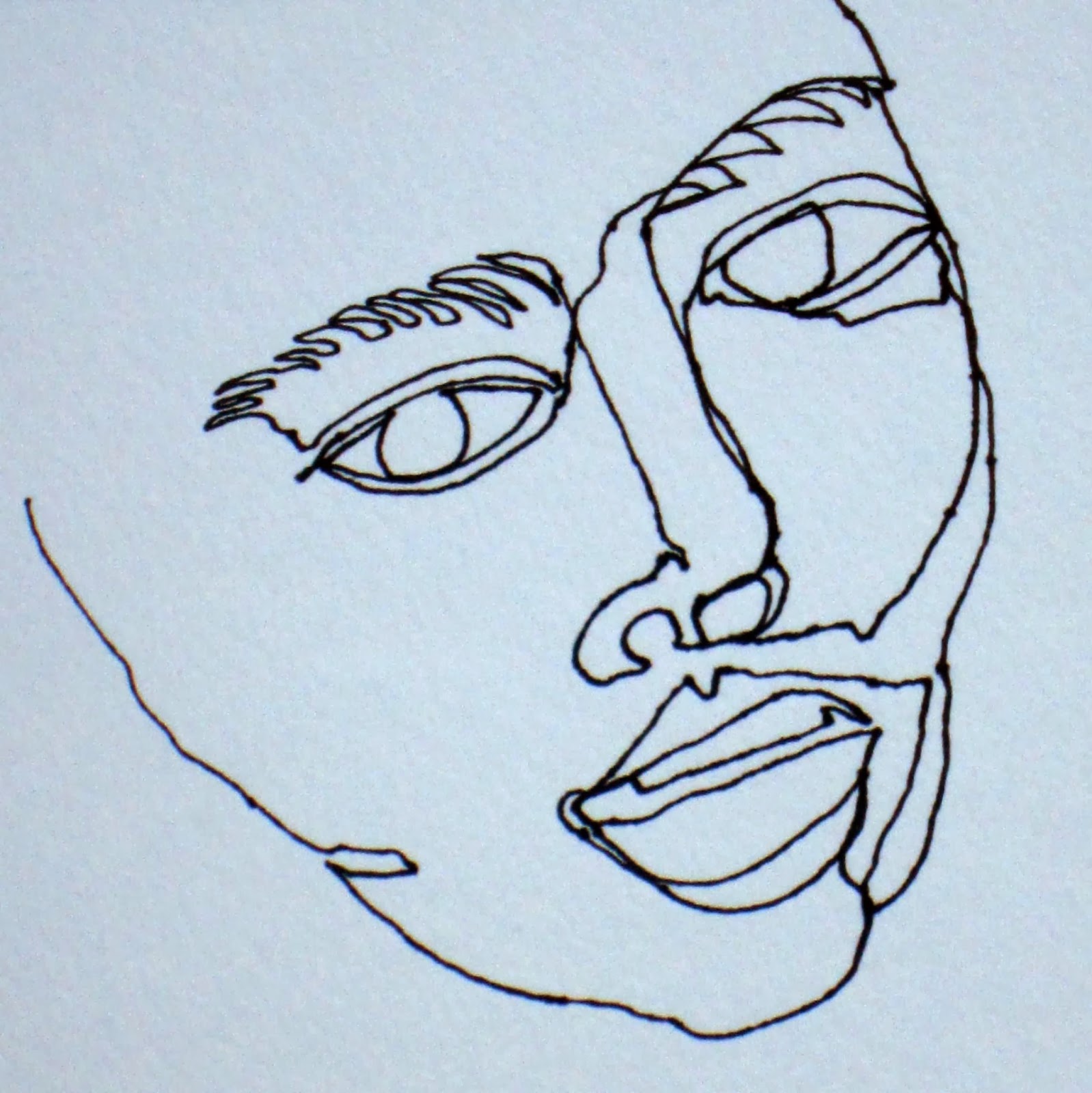 Continuous Line Drawing Face at Explore collection