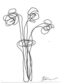 236x329 Best Images Contour Drawings, Art Drawings, Blind Contour - Contour Drawing Flower