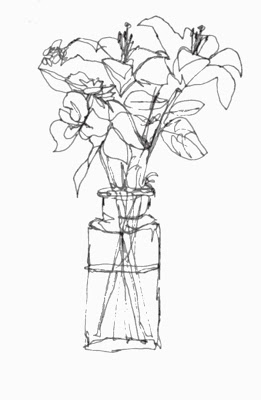 261x400 In And Out Of The Studio Contour Flowers - Contour Drawing Flower