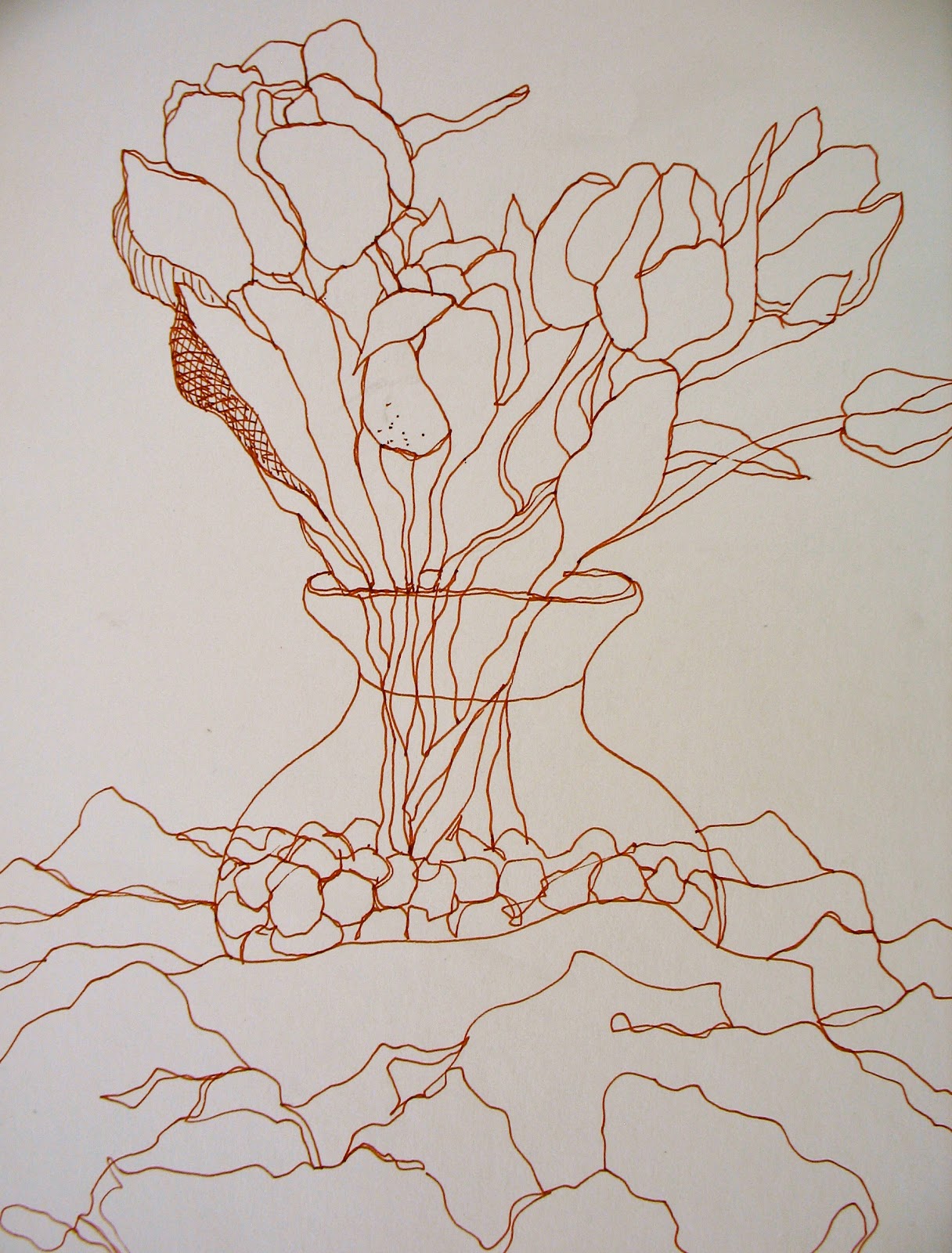 1216x1600 the painted prism flowers sketchbook exercises to try - Contour Drawing Flower