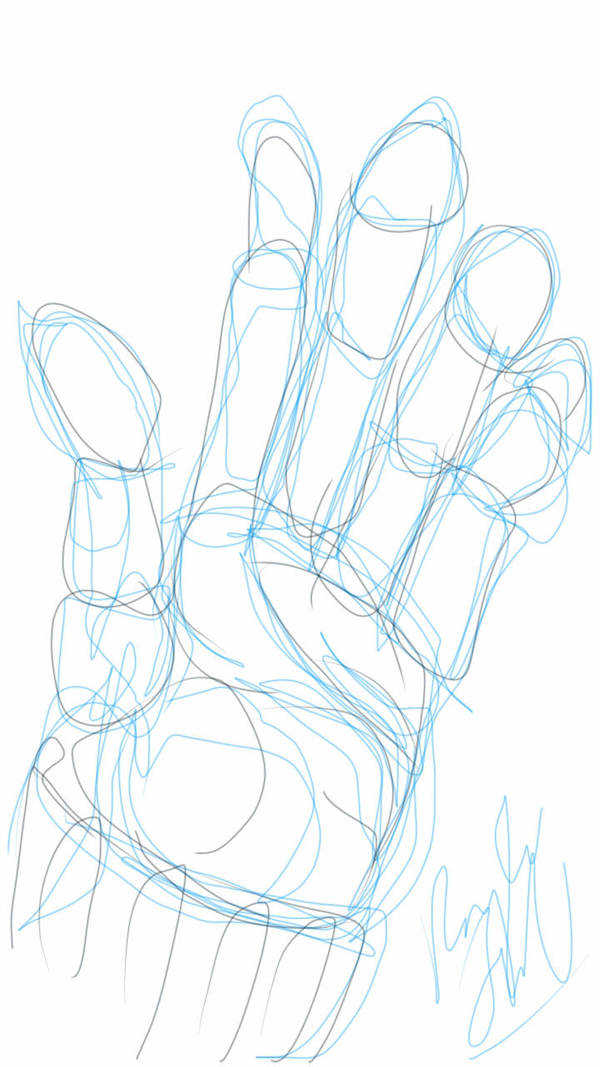 600x1067 Blind Contour Hand Drawing - Contour Hand Drawing