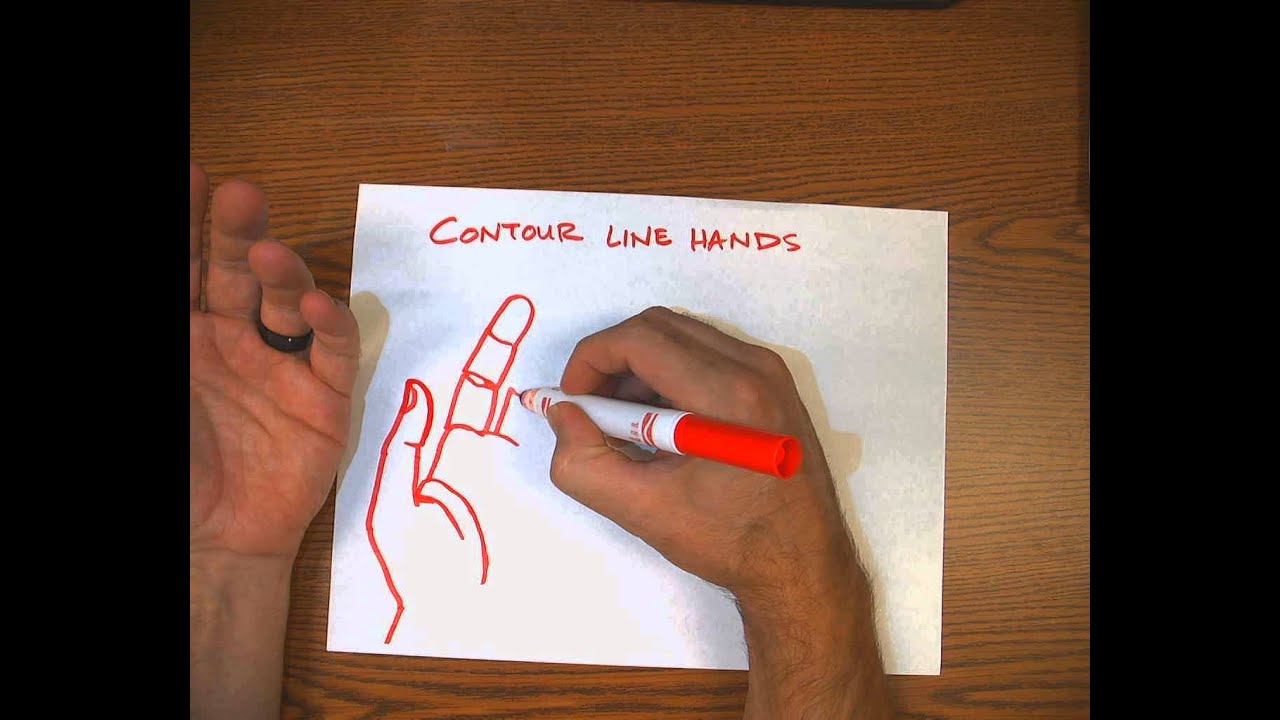 1280x720 Contour Line Hand Drawings - Contour Hand Drawing