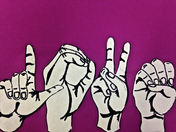 350x263 American Sign Language Contour Hands Drawing - Contour Hand Drawing