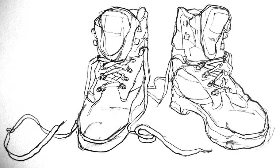 900x549 Contour Line Drawing Shoes Brian Cho - Contour Line Drawing