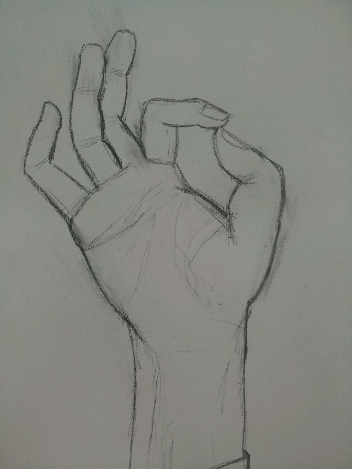 1224x1632 Contour Line Drawing Hand - Contour Line Drawing Of A Hand