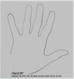 240x258 Contour Line Drawing - Contour Line Drawing Of A Hand