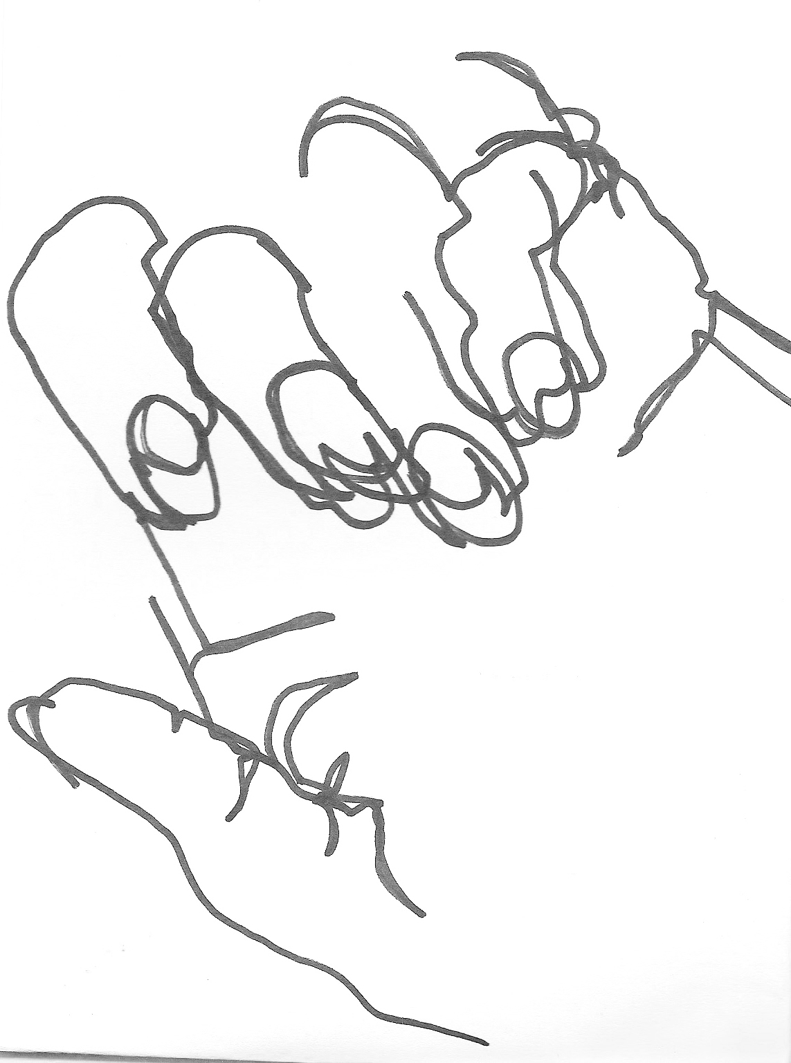 1143x1537 Art For Homeschool Let's Do A Blind Contour Drawing - Contour Line Drawing Of A Hand