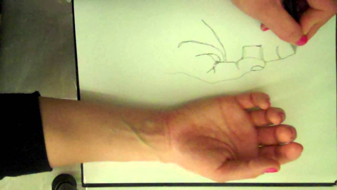 1280x720 Basic Contour Line Drawing Of The Hand - Contour Line Drawing Of A Hand