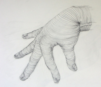 350x300 Drawing Exercise Cross Contour Drawing Of Hand - Contour Line Hand Drawing