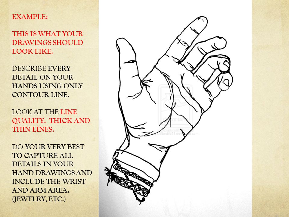 960x720 Hands Examples Exercises To Practice In Sketchbook Classwork - Contour Line Hand Drawing