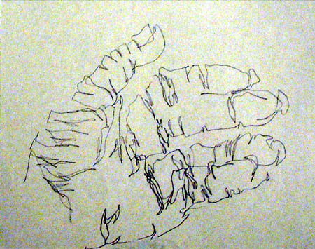 450x355 Line Drawings Drawing Your Hands Twenty First Century Art - Contour Line Hand Drawing