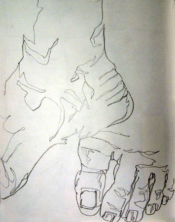 355x450 Start With Blind Contour If You Want Better Drawings - Contour Line Hand Drawing