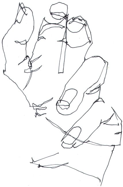 428x652 Blind Contour Drawing - Contour Line Hand Drawing