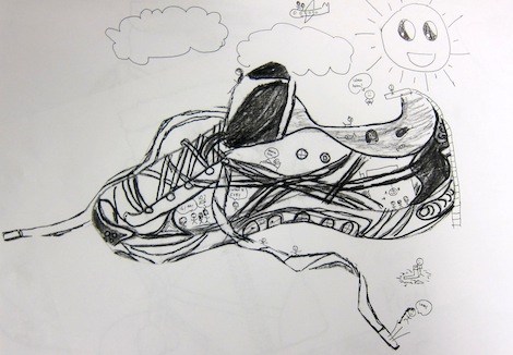 470x326 Contour Line Shoe Drawings - Contour Shoe Drawing