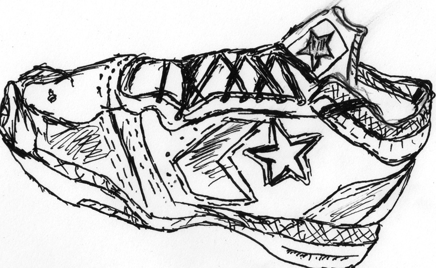 870x535 Copy Of P D Contour Drawing - Contour Shoe Drawing