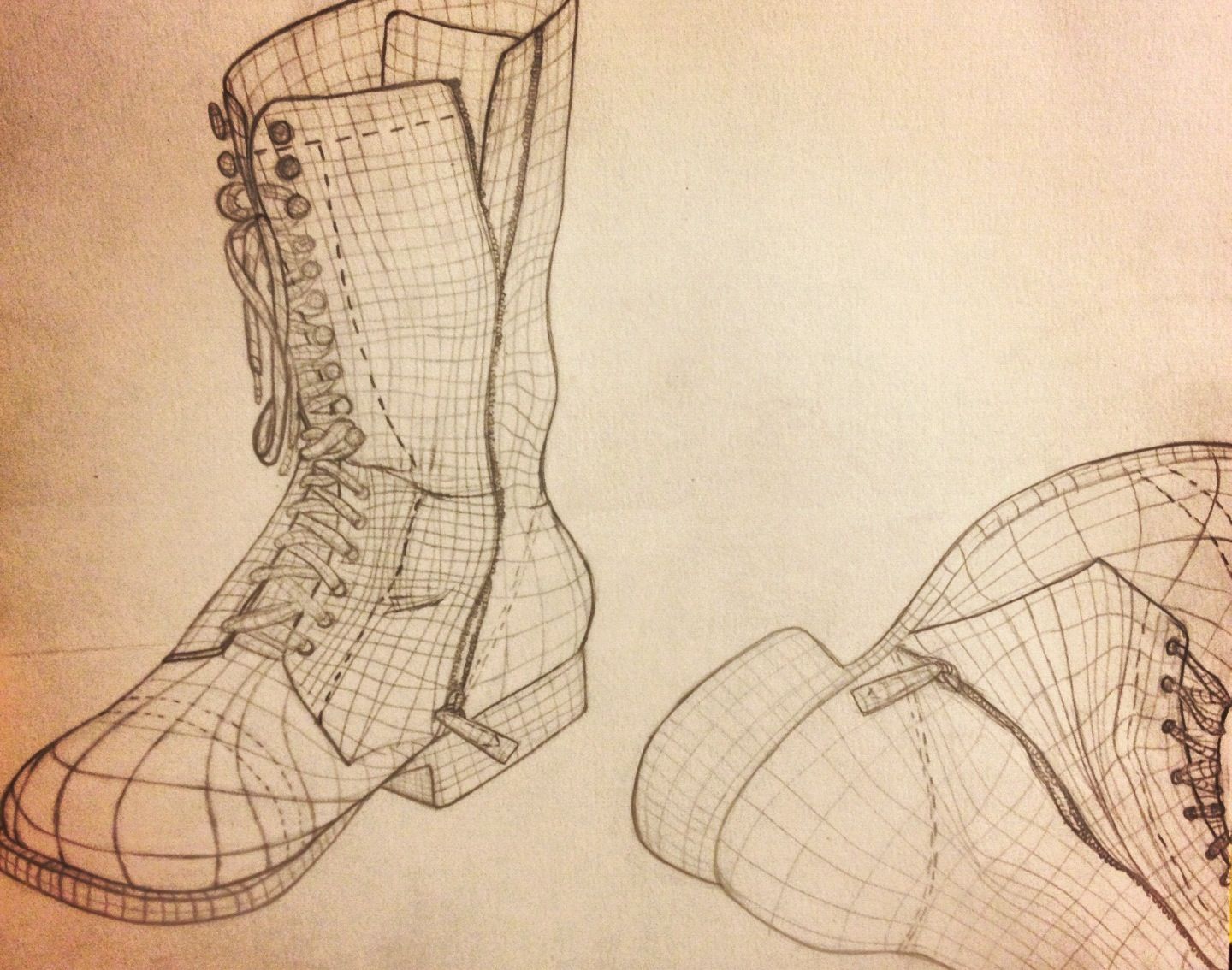 1440x1134 Cross Contour Of My Boots Sketches Contour Line Drawing - Contour Shoe Drawing