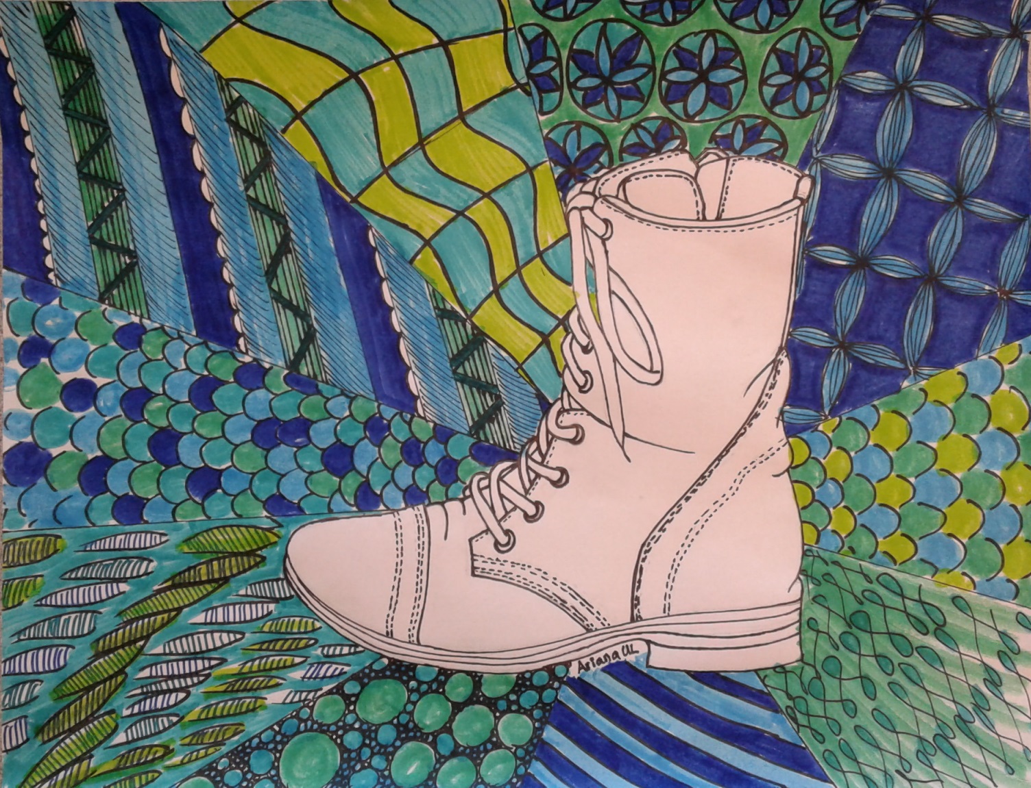1504x1150 A Faithful Attempt Observational Shoe Contour Drawing With Patterns - Contour Shoe Drawing