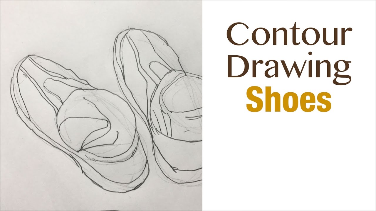 1280x720 Basic Drawing Contour Drawing Of Shoes With Technical Pencil - Contour Shoe Drawing
