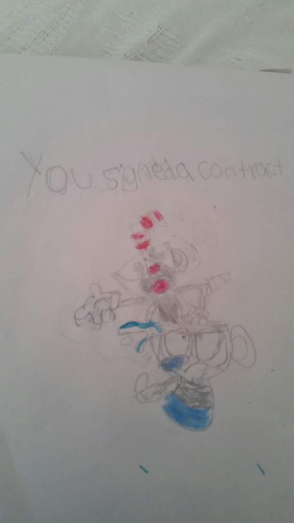 576x1024 You Signed A Contract Drawing Cuphead Amino - Contract Drawing