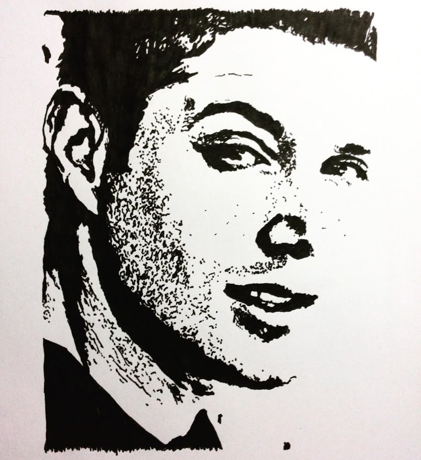 855x935 jensen ackles - Contrast Drawing