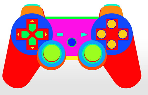 600x387 how to draw a playstation inspired game controller from scratch - Controller Drawing