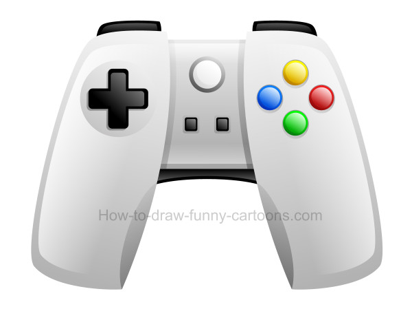 600x449 how to draw a cartoon game controller - Controller Drawing