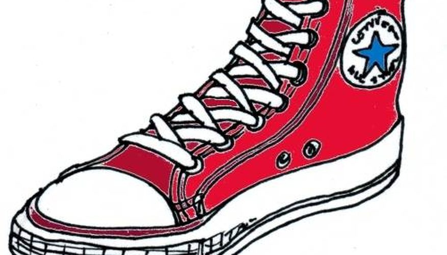 877x500 How To Draw Converse Shoes Our Pastimes - Converse Drawing