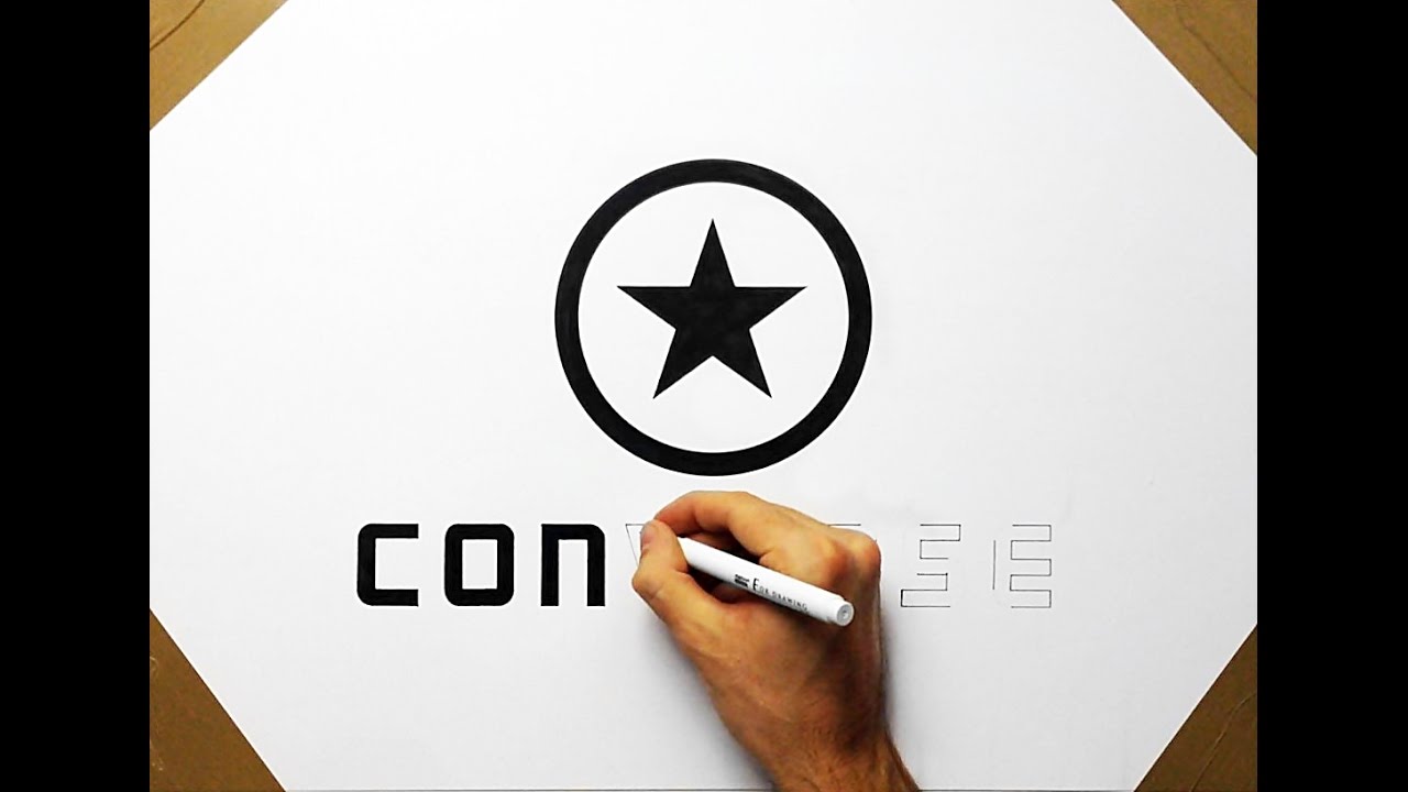 1280x720 How To Draw Converse - Converse Logo Drawing