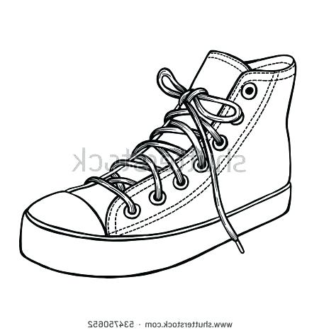450x470 Converse Shoe Drawing Shoes - Converse Shoe Drawing