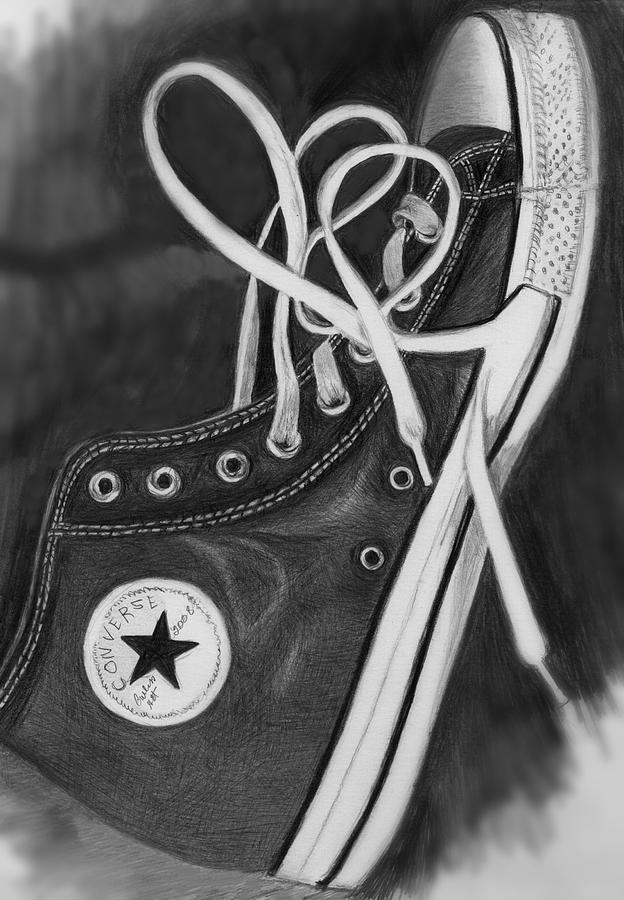 624x900 My Son's Chuck Taylor Converse Shoe Drawing - Converse Shoe Drawing