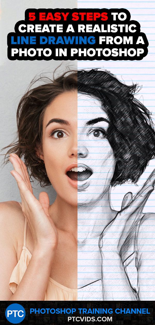 600x1260 Convert A Photo To A Line Drawing In Photoshop! Photoshop - Convert Photo To Drawing