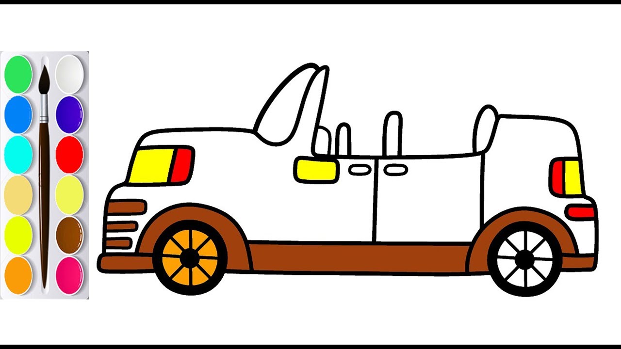 1280x720 how to draw a convertible car, simple car drawing side view - Convertible Car Drawing